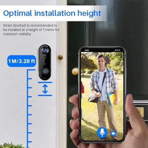 Wireless Video Doorbell Camera with Chime — Video Doorbell, Taishixing