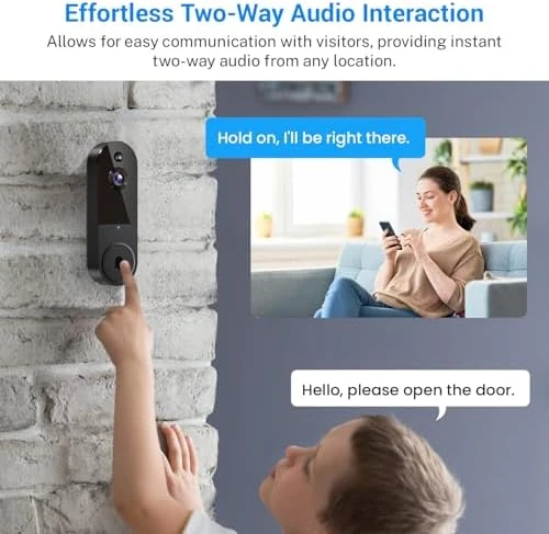 Wireless Video Doorbell Camera with Indoor Receiver — Video Doorbell, MeshSear