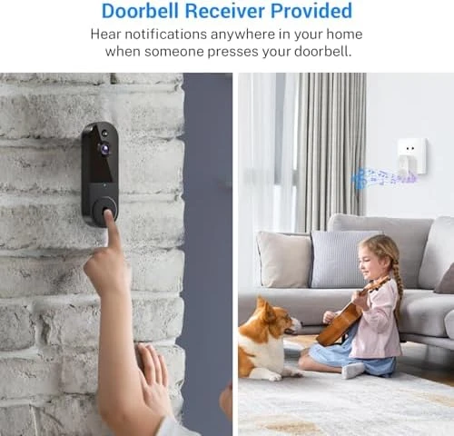 Wireless Video Doorbell Camera with Indoor Receiver — Video Doorbell, MeshSear