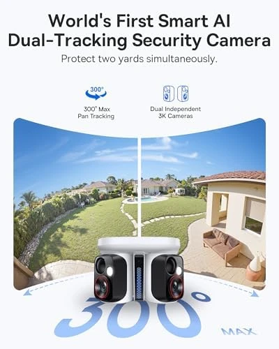 X1 Pro Dual-Tracking Solar Security Camera Outdoor Wireless — Security Camera, Baseus