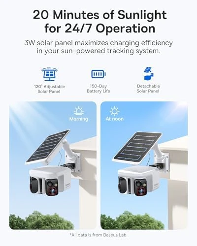 X1 Pro Dual-Tracking Solar Security Camera Outdoor Wireless — Security Camera, Baseus