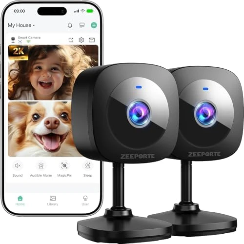 2K Indoor Cameras for Home Security — Security Camera, ZEEPORTE SECURITY