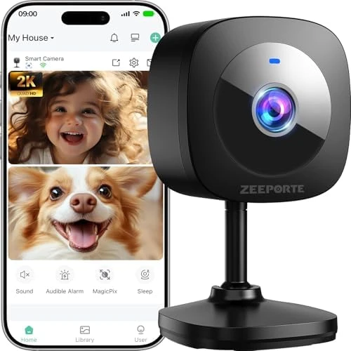 2K Indoor Cameras for Home Security — Security Camera, ZEEPORTE SECURITY