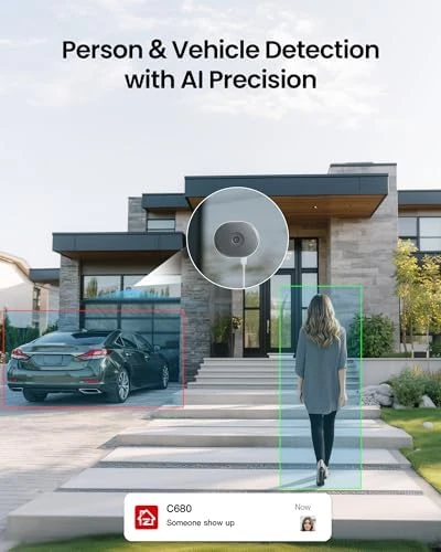 2K Window Security Camera with Full Color Night Vision — Security Camera, ZOSI