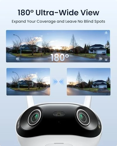 4K 8MP 180° Panoramic Security Camera with Dual-Lens, Wi-Fi 6, Motion Track — Security Camera, Reolink