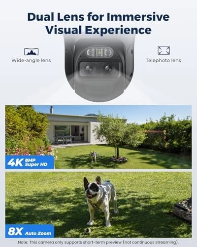 4K Dual Lens Solar Security Camera — Security Camera, Reolink
