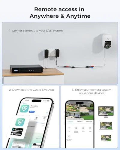 4K PTZ Wired Security Camera System with 8 Cameras and DVR — Security Camera, Hiseeu