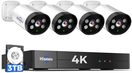 4K PTZ Wired Security Camera System with 8 Cameras and DVR — Security Camera, Hiseeu