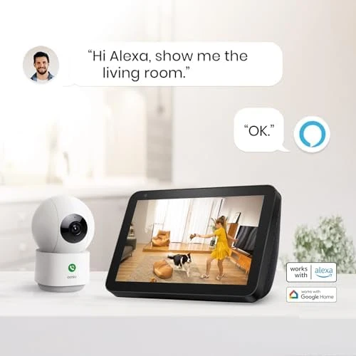 4MP Security Camera Indoor 2.5K Baby Monitor Pet Camera 360° for Home Security — Security Camera, AOSU