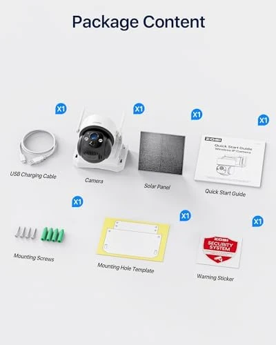 4MP Solar Security Camera — Security Camera, ZOSI