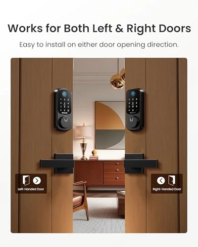 B200 Fingerprint Smart Lock with 2 Lever Handles — Smart Lock, DESLOC