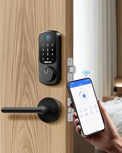 B200 Fingerprint Smart Lock with 2 Lever Handles — Smart Lock, DESLOC