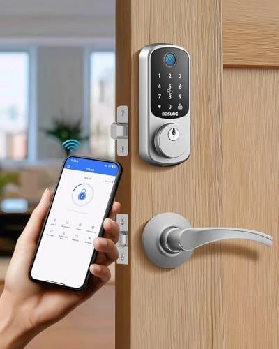 B200 Fingerprint Smart Lock with 2 Lever Handles — Smart Lock, DESLOC