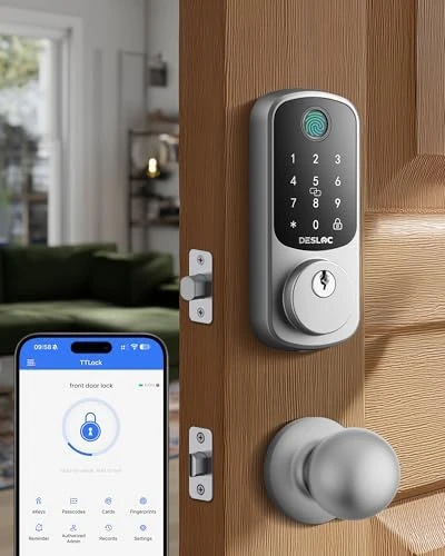 B200 Fingerprint Smart Lock with 2 Lever Handles — Smart Lock, DESLOC