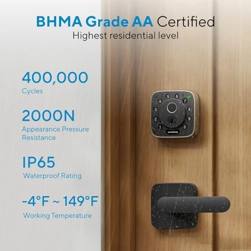 Bolt Fingerprint Wi-Fi Smart Lock with Handle — Smart Lock, ULTRALOQ