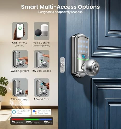 Built-in Wi-Fi Smart Lock with Knob — Smart Lock, Veise