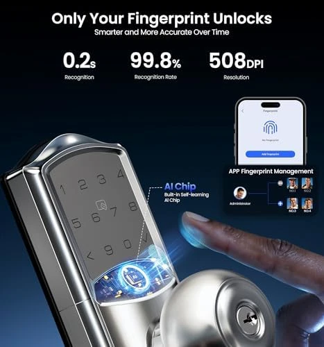 Built-in Wi-Fi Smart Lock with Knob — Smart Lock, Veise