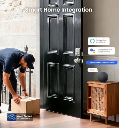 Built-in WiFi Fingerprint Smart Lock with 2 Knobs — Smart Lock, Veise
