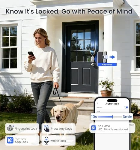 Built-in WiFi Fingerprint Smart Lock with 2 Knobs — Smart Lock, Veise