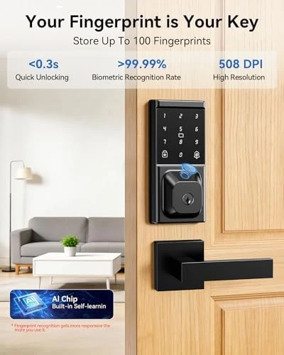Deadbolt Lock with Two Lever Handles — Smart Lock, IBLOG