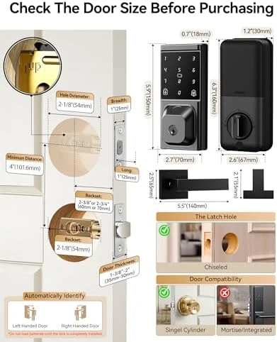Deadbolt Lock with Two Lever Handles — Smart Lock, IBLOG