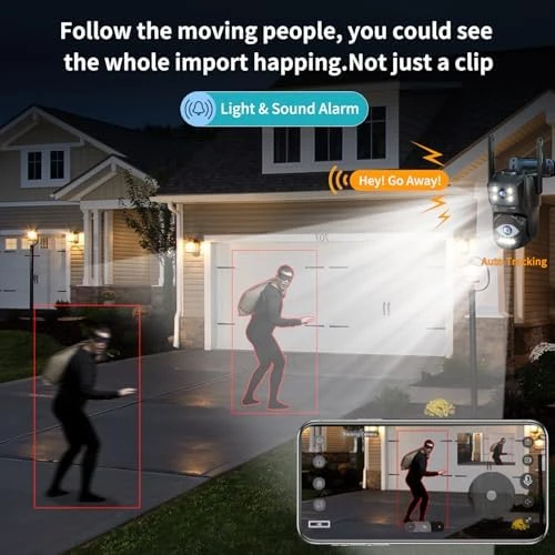 Dual Lens WiFi Security Camera Outdoor — Security Camera, LETSCEE