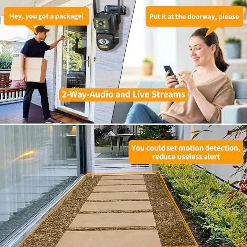 Dual Lens WiFi Security Camera Outdoor — Security Camera, LETSCEE