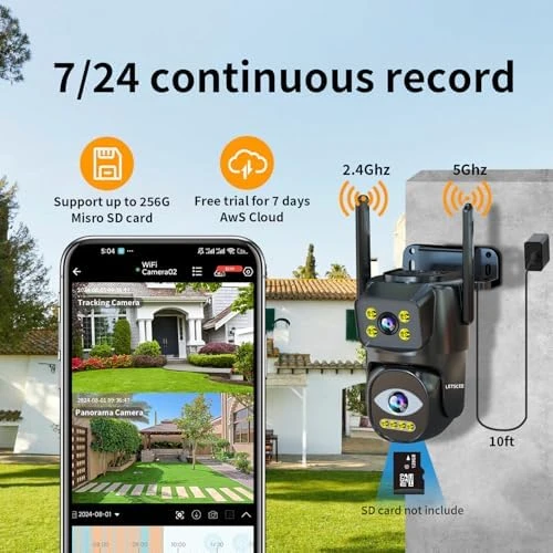 Dual Lens WiFi Security Camera Outdoor — Security Camera, LETSCEE