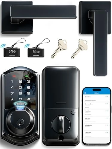 Fingerprint App Control Smart Lock with Heavy-Duty Zinc Alloy Handles — Smart Lock, Veise