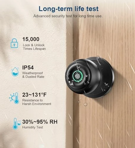Fingerprint Door Lock with App Control — Smart Lock, KLLOQUE