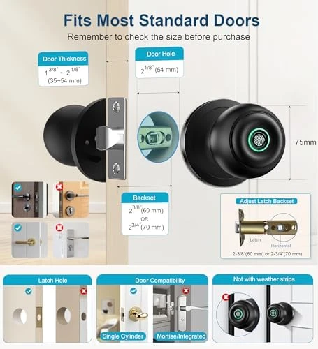 Fingerprint Door Lock with App Control — Smart Lock, KLLOQUE