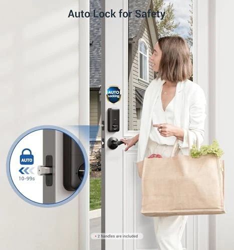 Fingerprint Door Lock with Lever Handles — Smart Lock, Veise