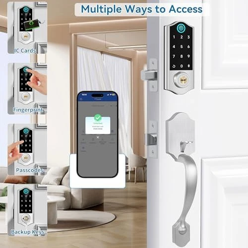 Fingerprint Smart Door Lock with Handle Set — Smart Lock, HARFO