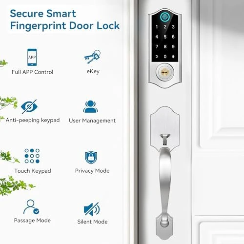 Fingerprint Smart Door Lock with Handle Set — Smart Lock, HARFO