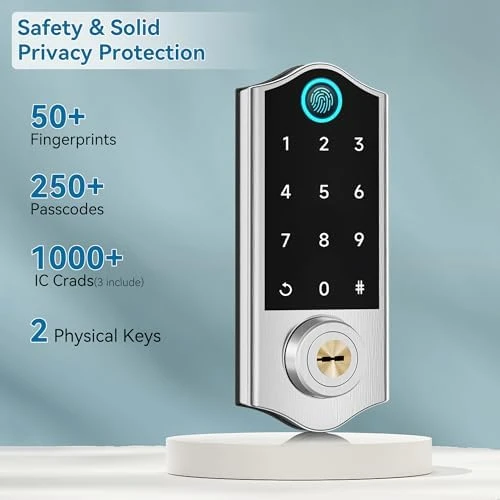 Fingerprint Smart Door Lock with Handle Set — Smart Lock, HARFO