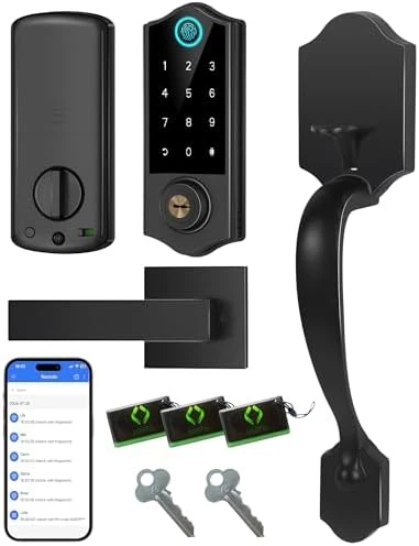Fingerprint Smart Door Lock with Handle Set — Smart Lock, HARFO