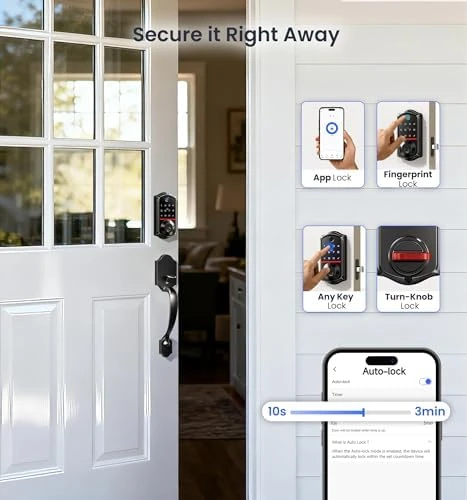 Fingerprint Smart Front Door Lock Set — Smart Lock, Veise
