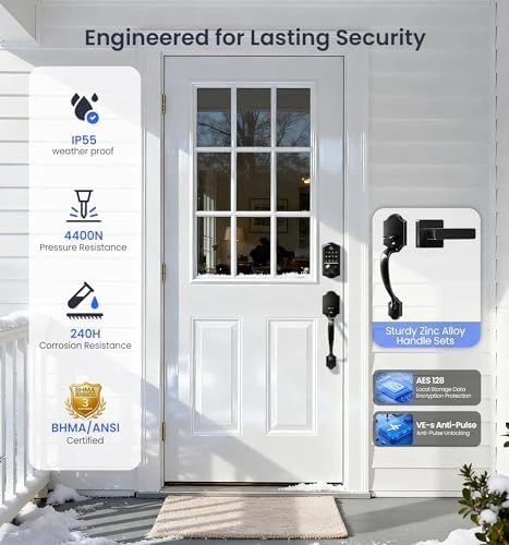 Fingerprint Smart Front Door Lock Set — Smart Lock, Veise