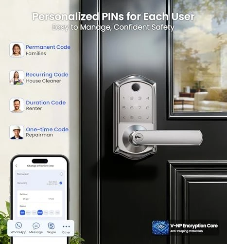 Fingerprint Smart Lever Lock with Handle — Smart Lock, Veise