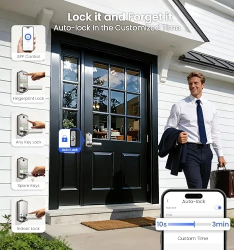 Fingerprint Smart Lever Lock with Handle — Smart Lock, Veise