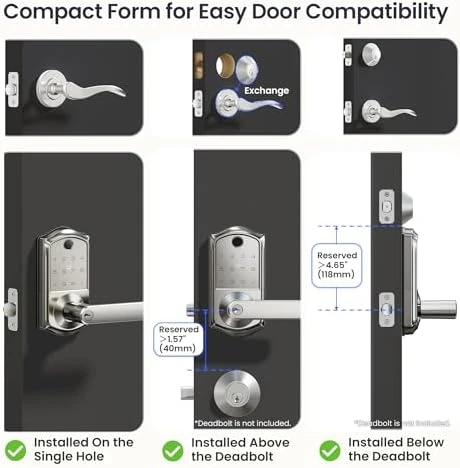 Fingerprint Smart Lever Lock with Handle — Smart Lock, Veise