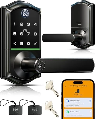 Fingerprint Smart Lever Lock with Handle — Smart Lock, Veise