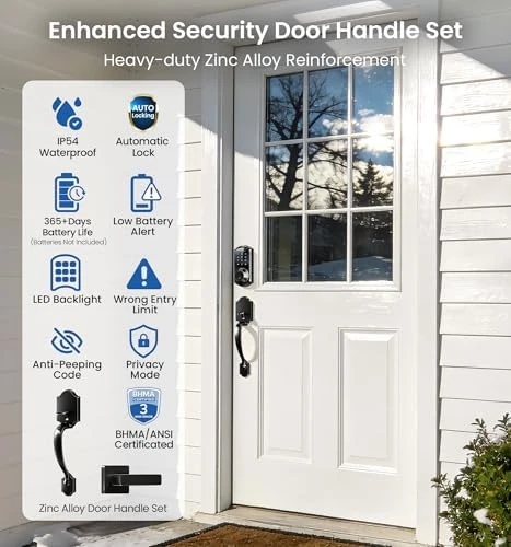 Fingerprint Smart Lock with Handle Set — Smart Lock, Veise
