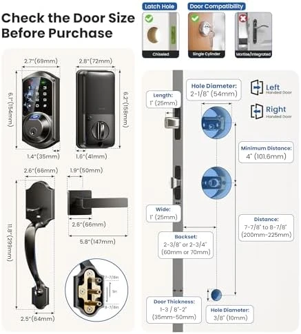 Fingerprint Smart Lock with Handle Set — Smart Lock, Veise