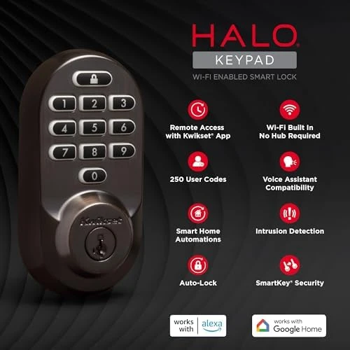 Halo Wi-Fi Smart Lock with Keyless Entry Deadbolt — Smart Lock, Kwikset