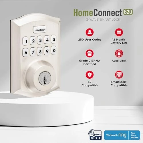 HomeConnect 620 Z-Wave Long Range Enabled Keypad Smart Lock — Smart Lock, Kwikset