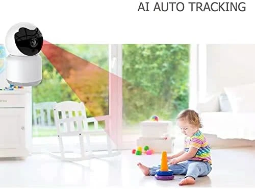Indoor Pan-Tilt Smart Security Camera with Motion Tracking — Security Camera, Bawofu