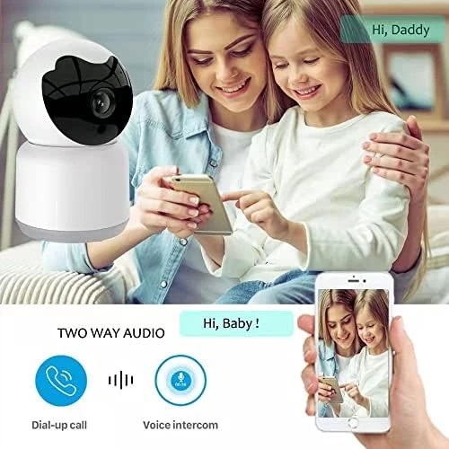 Indoor Pan-Tilt Smart Security Camera with Motion Tracking — Security Camera, Bawofu