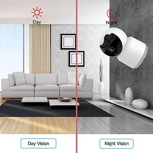 Indoor Pan-Tilt Smart Security Camera with Motion Tracking — Security Camera, Bawofu