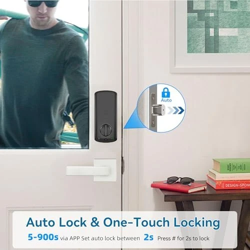 Keyless Entry Door Deadbolt with Handle Set — Smart Lock, BEBASIA